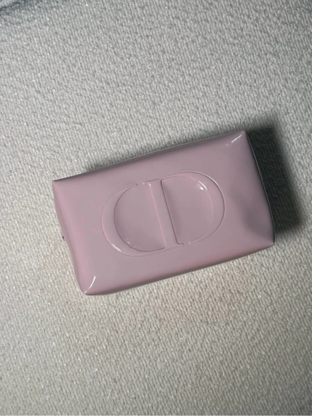 Dior Pink Patent CD Embossed Cosmetic Case